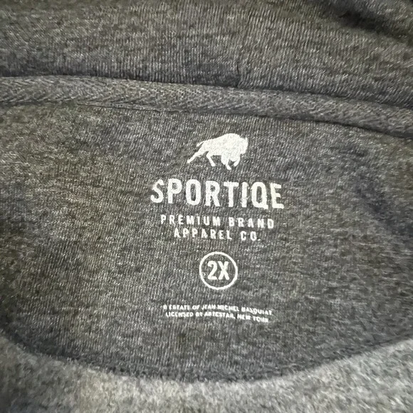 Brooklyn Nets BKLN Full Zip Hoodie Sportiqe Basquiat Style NBA Sweatshirt 2021 - Picture 4 of 8